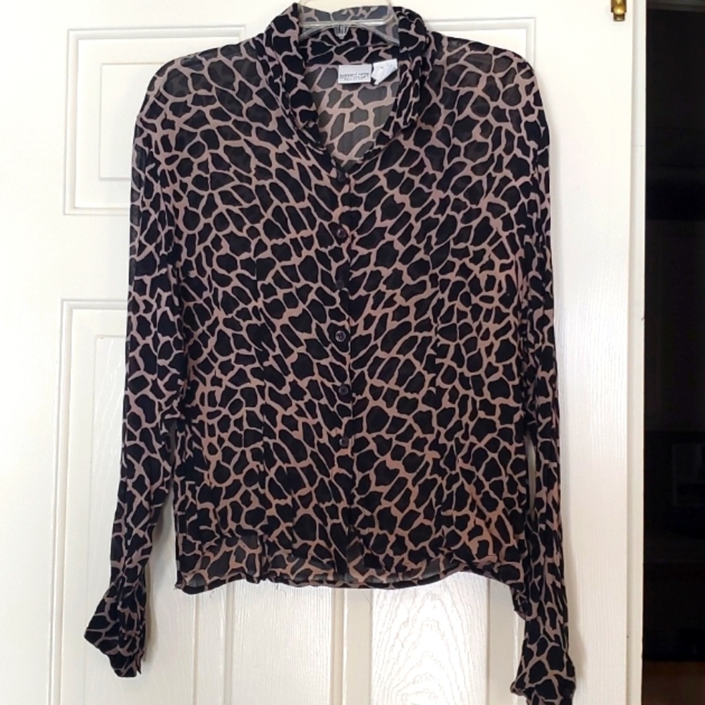 NEWPORT NEWS VINTAGE LONG SLEEVE BLOUSE SIZE 16